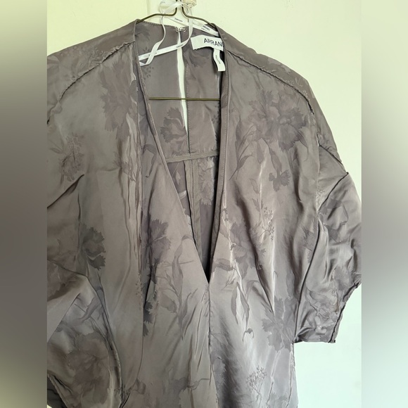 Satin Gray Maxi Dress - Picture 2 of 5